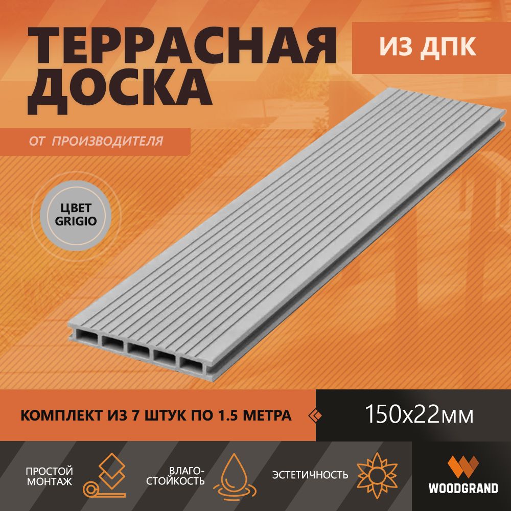 Террасная доска WOODGRAND, 22 мм - купить по выгодной цене в  интернет-магазине OZON (611676725)