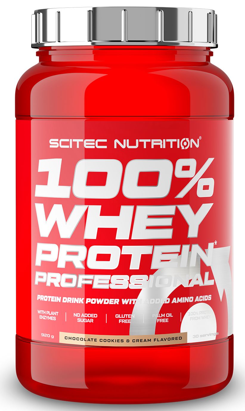 Протеин сывороточный Scitec Nutrition 100% Whey Protein Professional 920 г шоколадное кремовое печенье