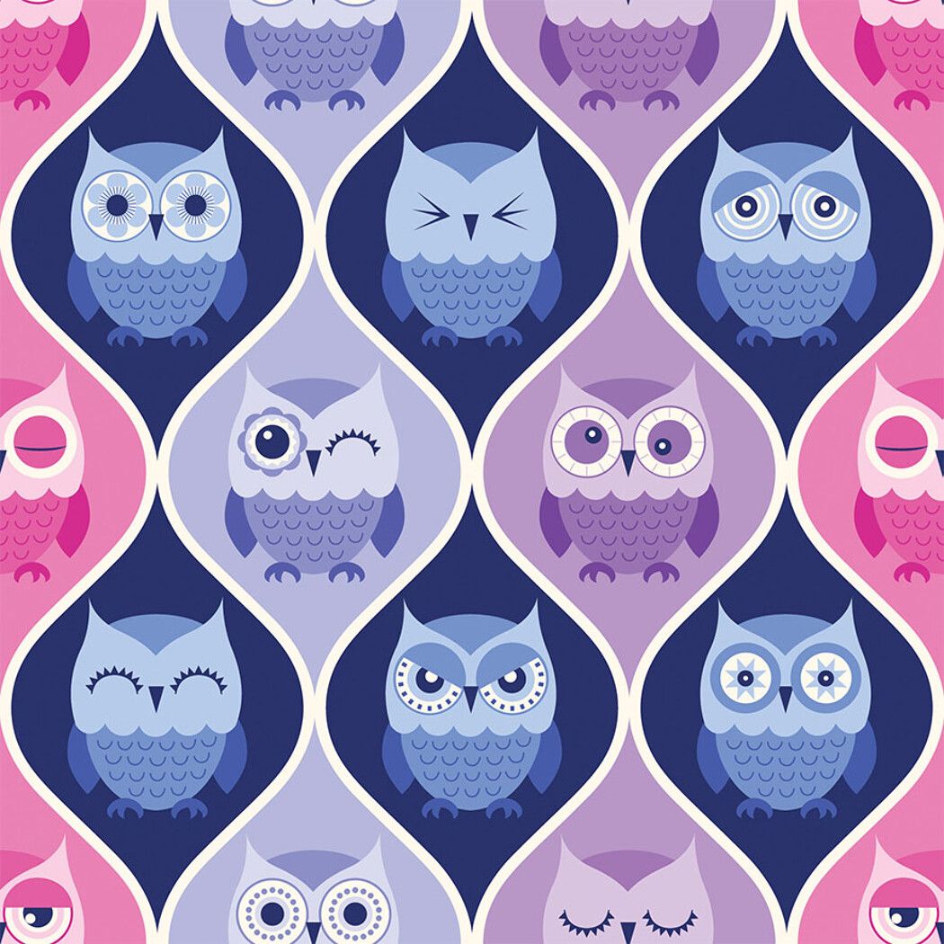 Owl seamless pattern