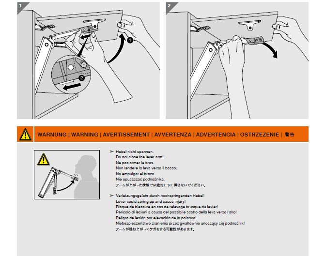 Схема установки blum aventos hf