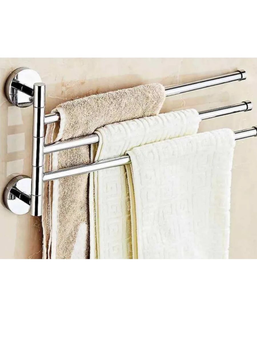 Stainless Steel Swivel Bars Bathroom with Towel Rack