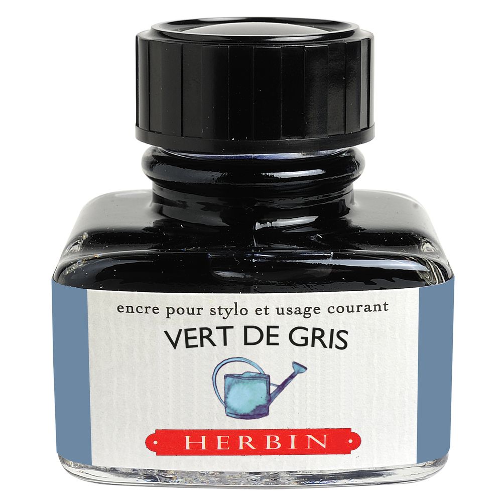 Чернила в банке Herbin, 30 мл, Vert de gris Зелено-серый