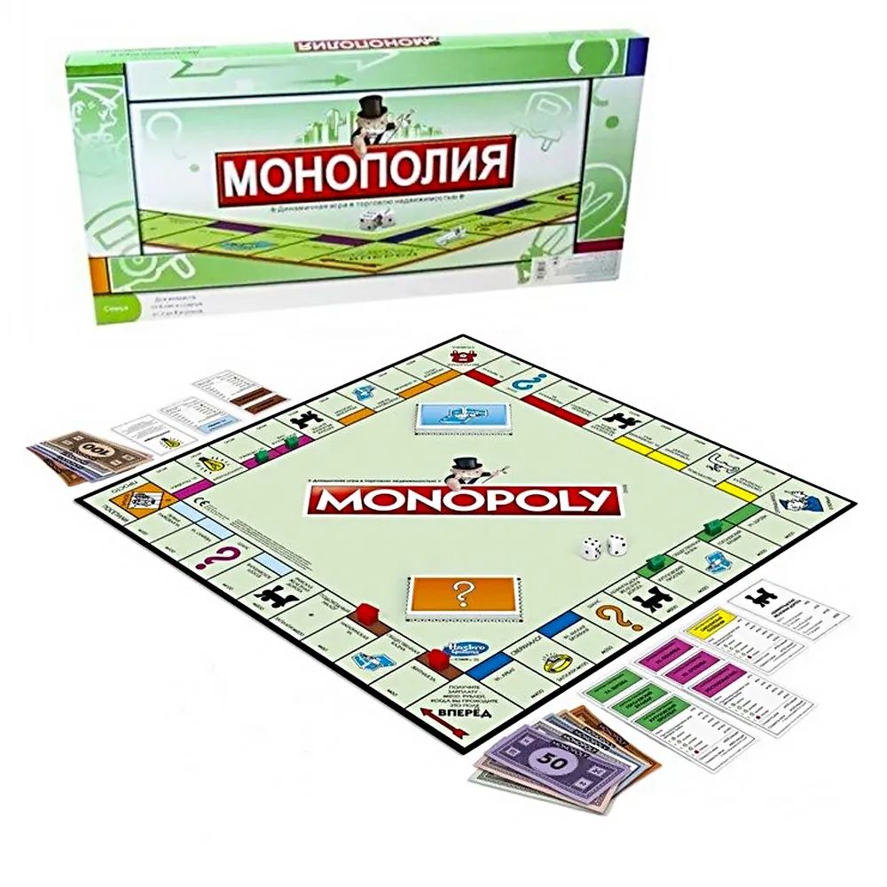 Настольная игра Монополия, классическая, для всей семьи, размер 430 х 222  см, картон - купить с доставкой по выгодным ценам в интернет-магазине OZON  (778035966)