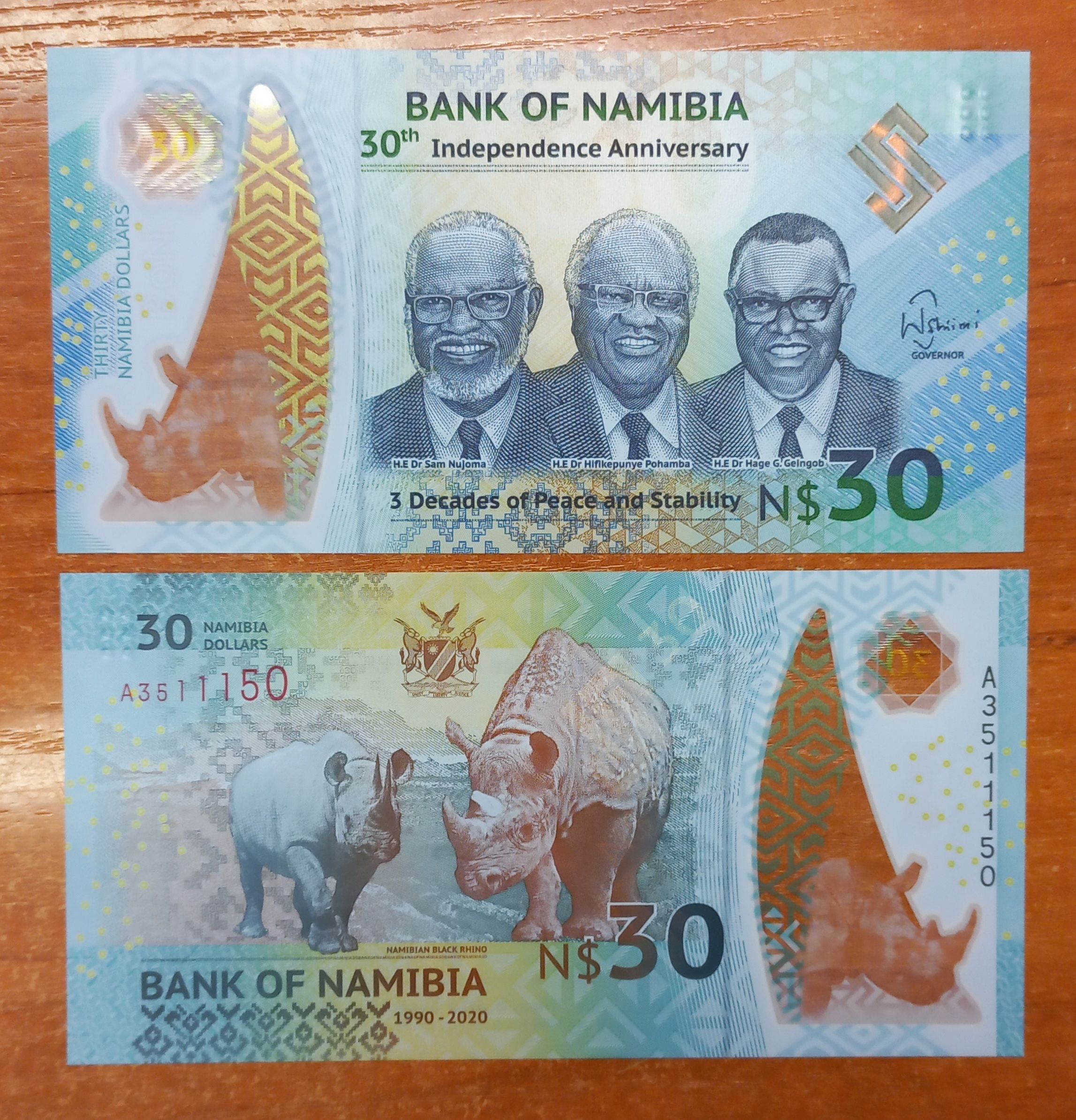 3 30 долларов. Намибия банкнота. Намибия 30 долларов 2020. Банкноты Намибии.