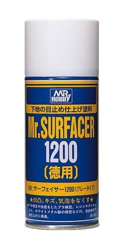 Gunze Sangyo Mr. Hobby Краска-грунтовка в баллончике Mr. Surfacer 1200 Grey, 170 мл