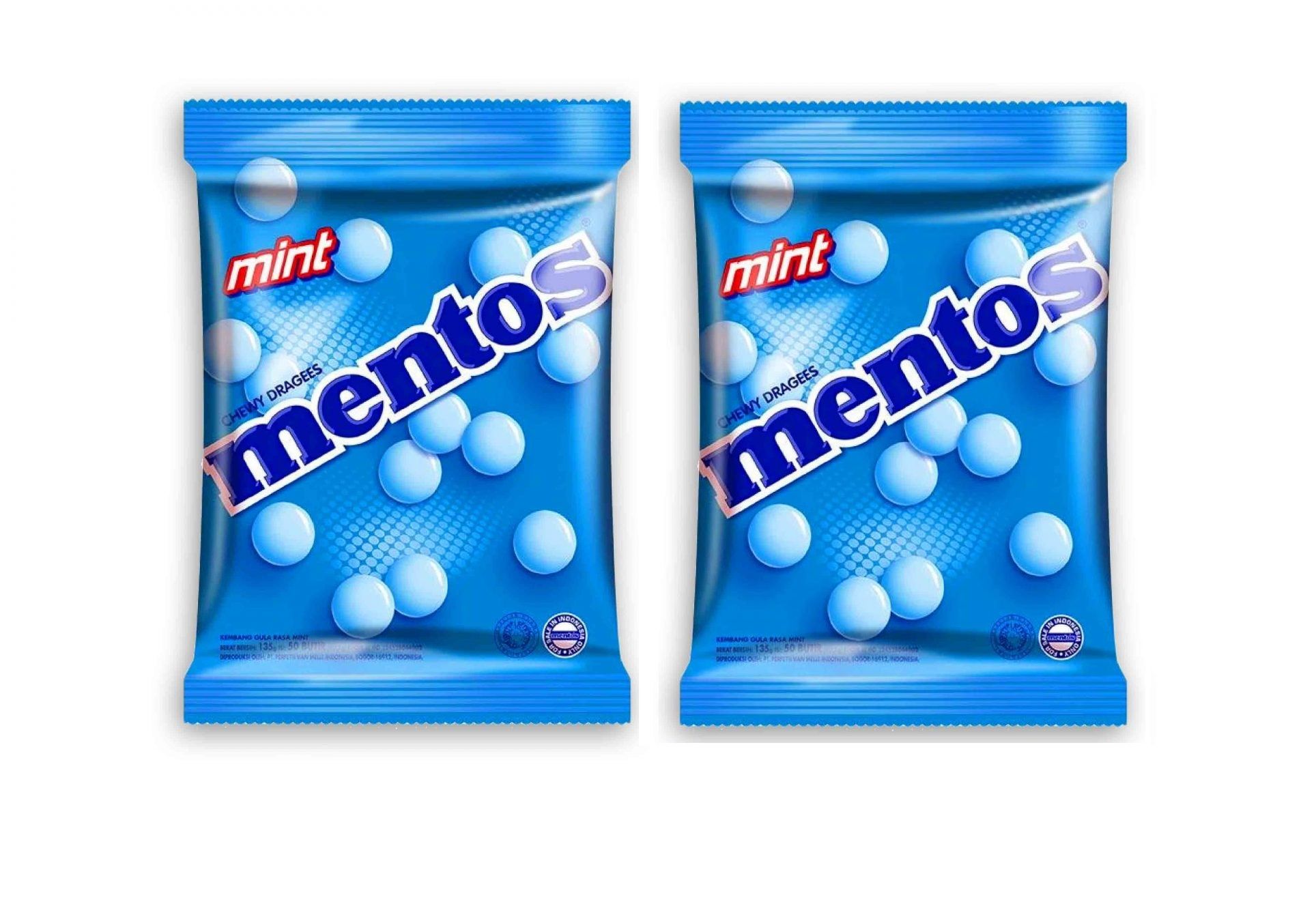 Драже жевательные Mentos Mint / Ментос мята 2 шт по 135 гр