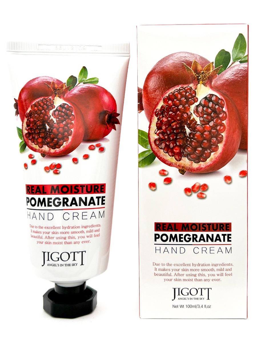 Jigott Крем для рук увлажняющий и питающий с экстрактом граната Корея Real Moisture Pomegranate Hand Cream, 100 мл