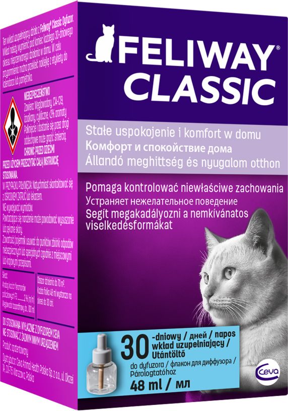 CEVA Feliway Classic феромон для коррекции поведения кошек, запасной флакон, 48 мл