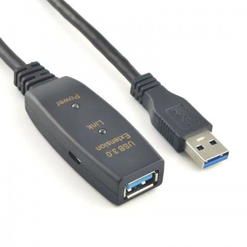 KS-ISУдлинителькабеляUSB3.0Type-A/USB3.0Type-A,micro-USB2.0Type-B,15м,черный