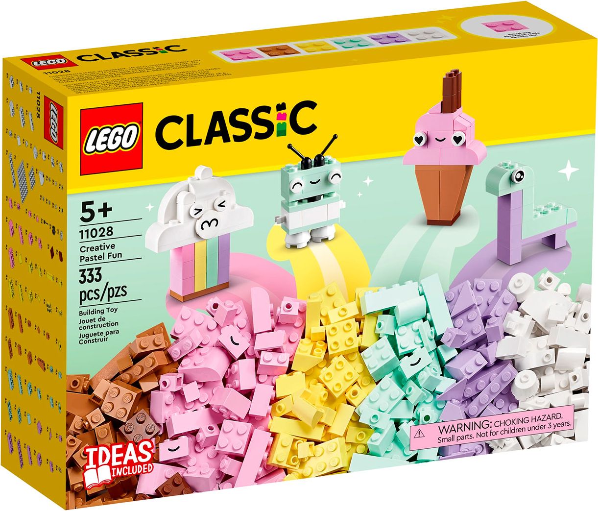 Конструктор LEGO Classic Творческое пастельное веселье, 333 деталей, 5+,  11028 - купить с доставкой по выгодным ценам в интернет-магазине OZON  (937848568)