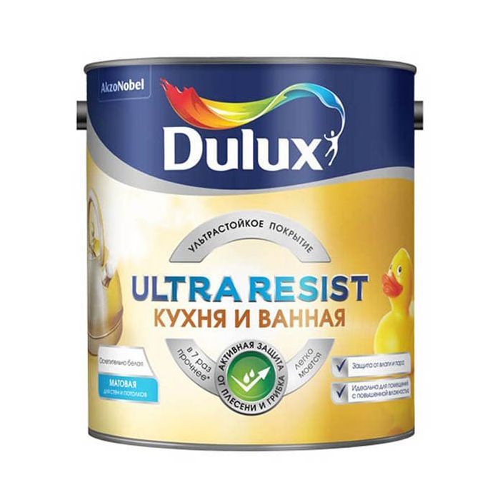 Ultra resist dulux кухня и ванная полуматовая краска