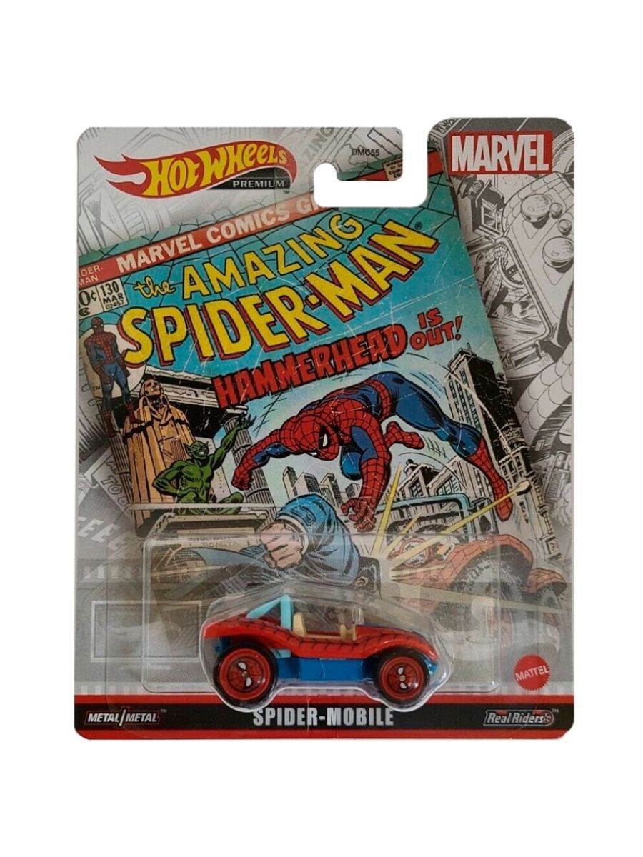 Машинка Hot Wheels PREMIUM Тематическая премиальная MARVEL SPIDER-MOBILE  DMC55/FLD31 - купить с доставкой по выгодным ценам в интернет-магазине OZON  (951813196)