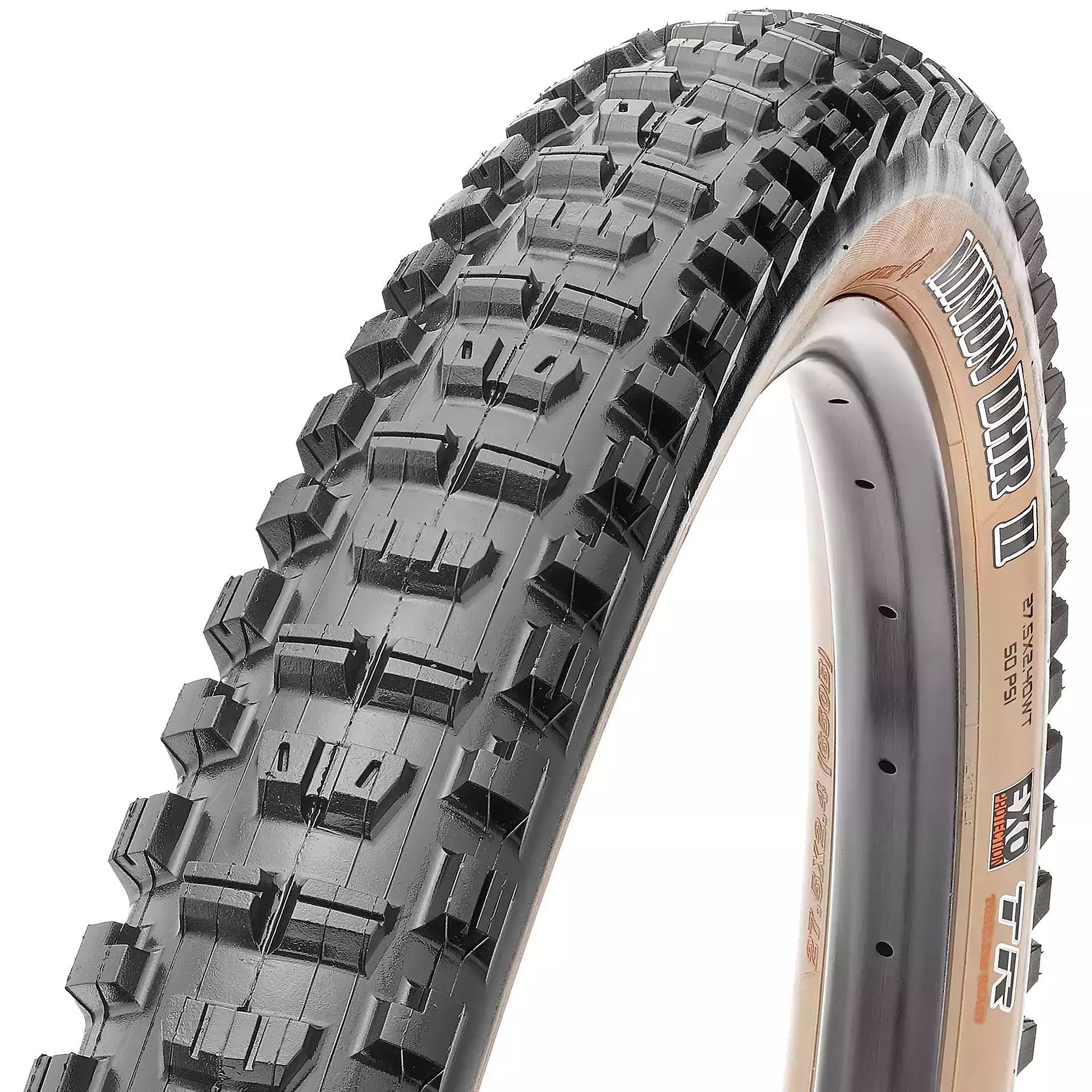 Покрышка Maxxis Minion DHR II, 29x2.4" WT, EXO/TR, Dark Tan Wall, кевларовый корд (ETB00220400)