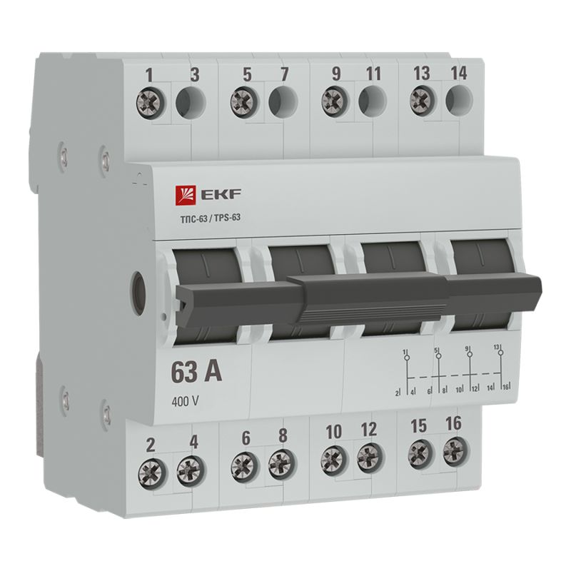 Трехпозиционный переключатель ТПС-63 4P 63А PROXIMA EKF - 1 шт