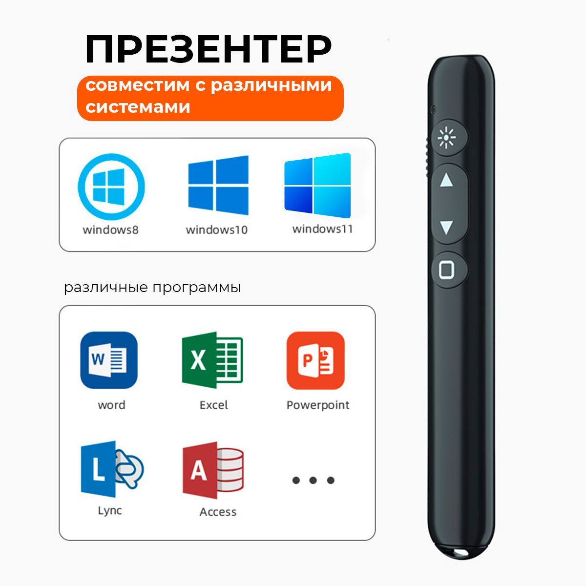 Презентер/пульт для презентаций/лазерная указка с USB