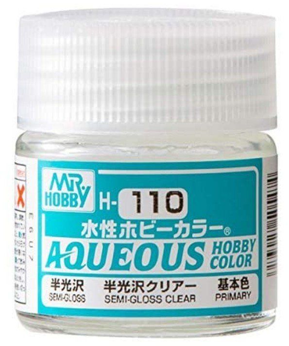 Лак акриловый водоразбавляемый MR.HOBBY Semi-Gloss CLEAR, Полуматовый лак, MH-H110