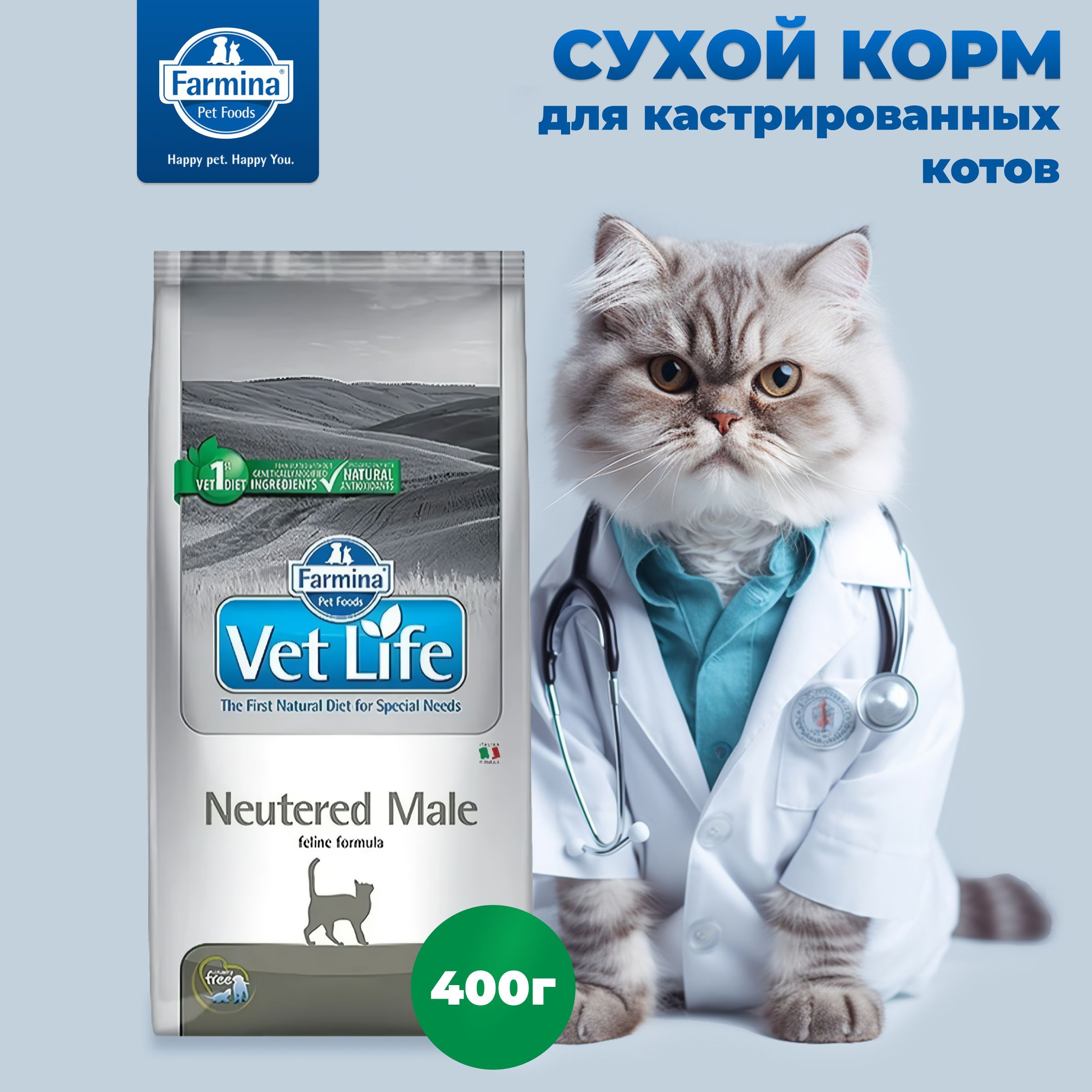 Vet life cat neutered male