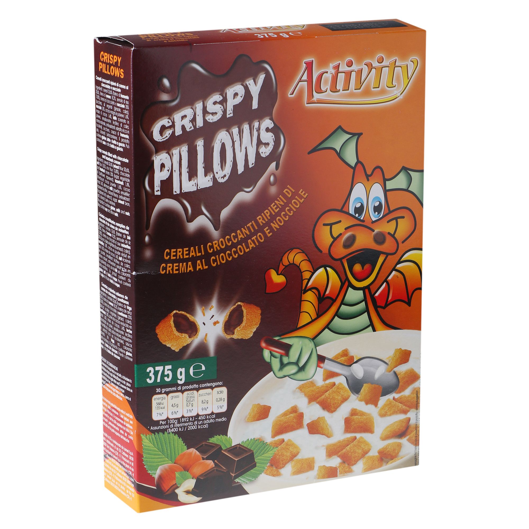 Подушечки Activity Crispy Pillows 375 г, хлопья для завтрака