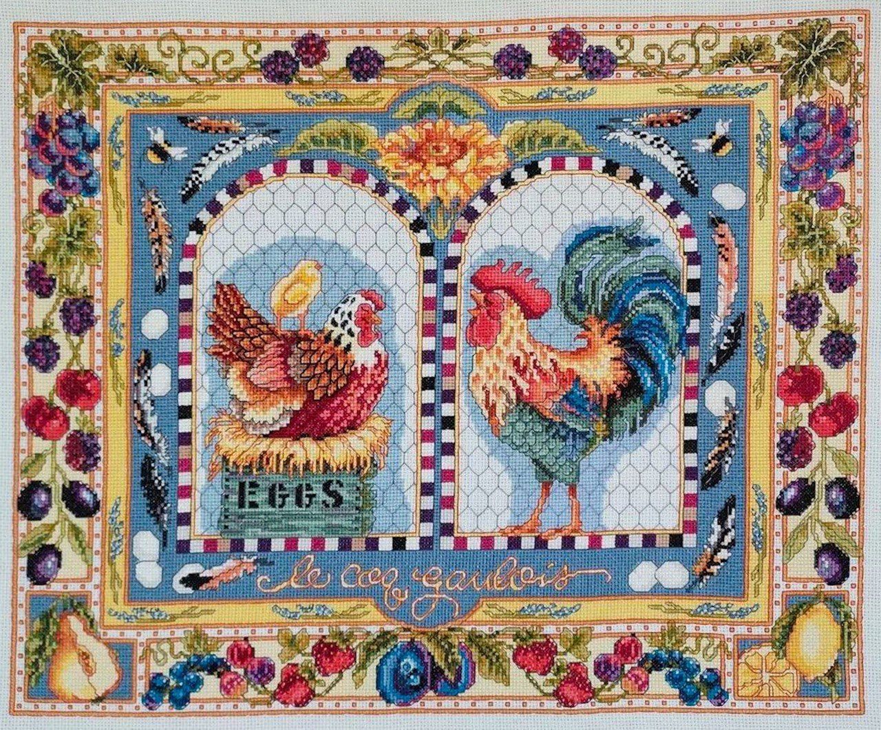 Набор для вышивания крестом Gallic Rooster/Галльский петух - купить с  доставкой по выгодным ценам в интернет-магазине OZON (1020763456)