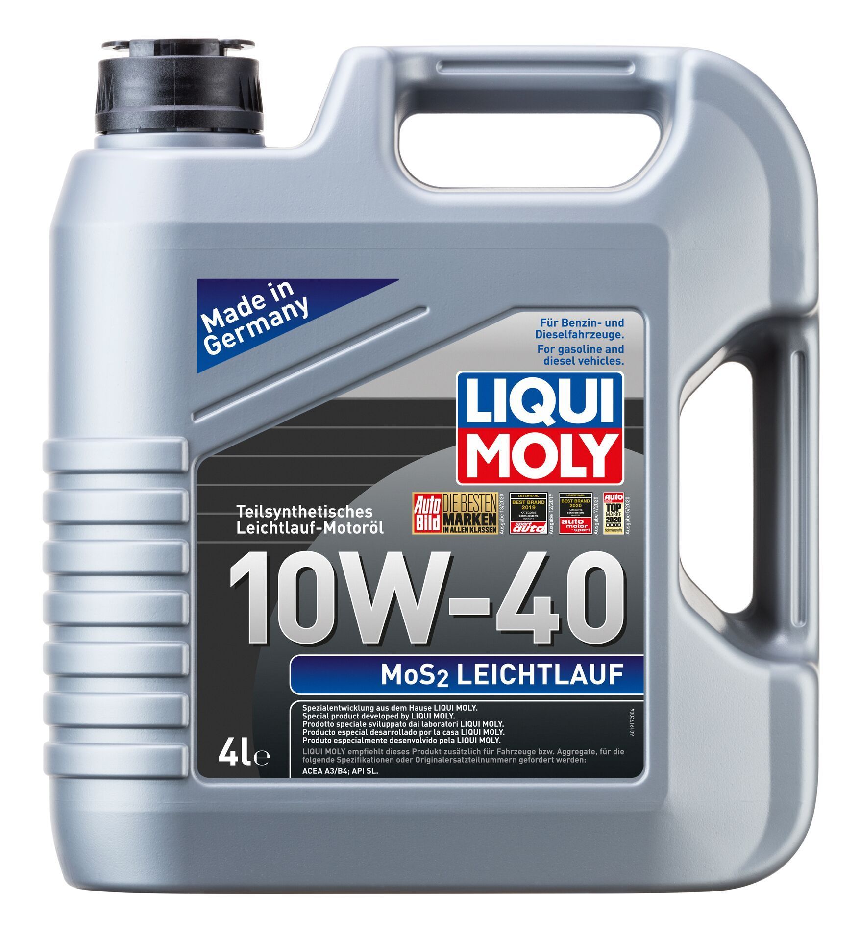 LiquiMolyMOS2LEICHTLAUF10W-40Масломоторное,Полусинтетическое,4л