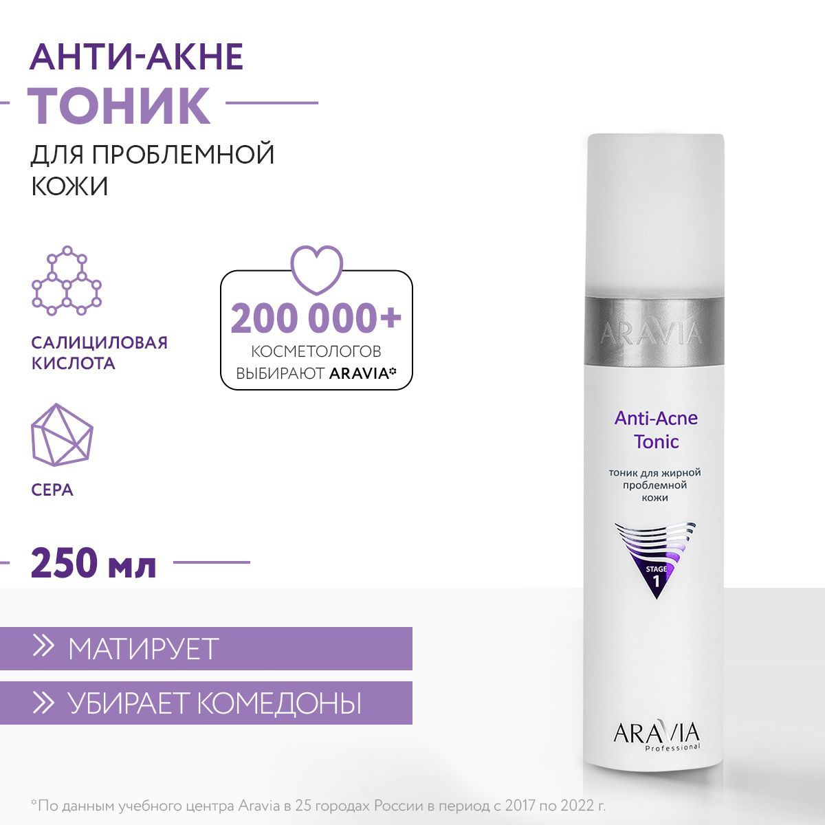 ARAVIA Professional Тоник для жирной проблемной кожи Anti-Acne Tonic, 250 мл