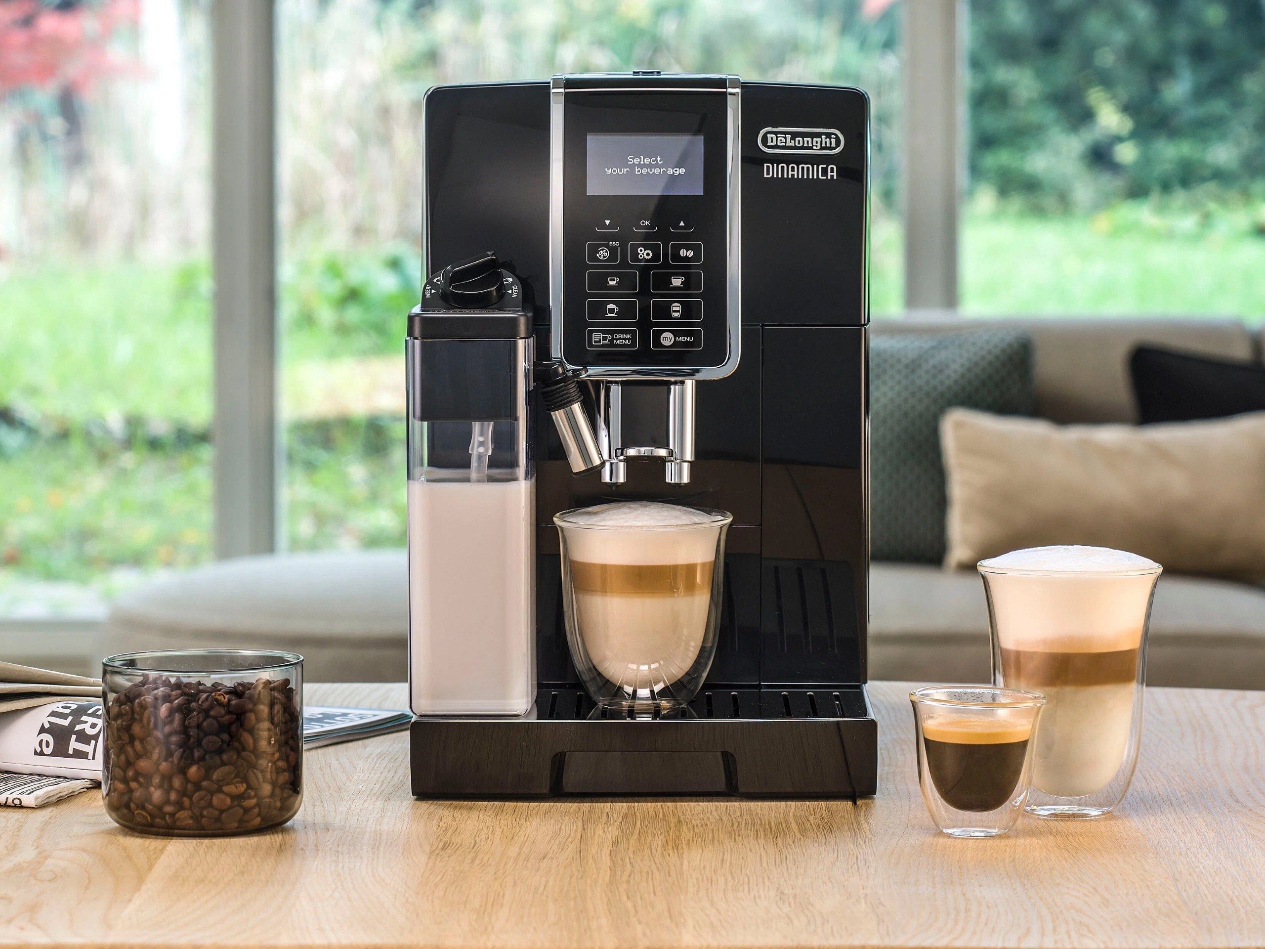 Делонги от кофейных масел. Кофемашина de'Longhi dinamica ECAM 350.55. Delonghi ECAM 350.55.B. Кофемашина Delonghi ECAM 350.55.W белая. Delonghi dinamica ECAM 350.55.B бойлкр.