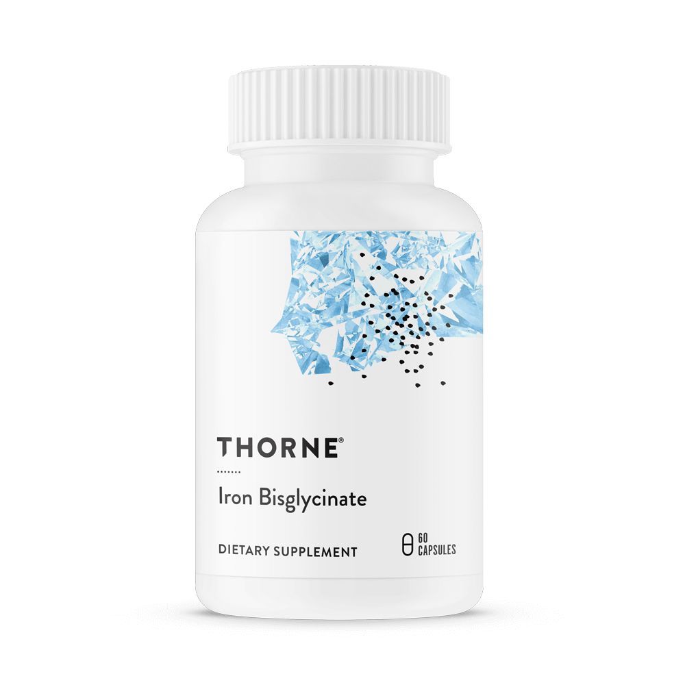 Iron Bisglycinate, Железо Бисглицинат, Thorne Research, 60 капсул