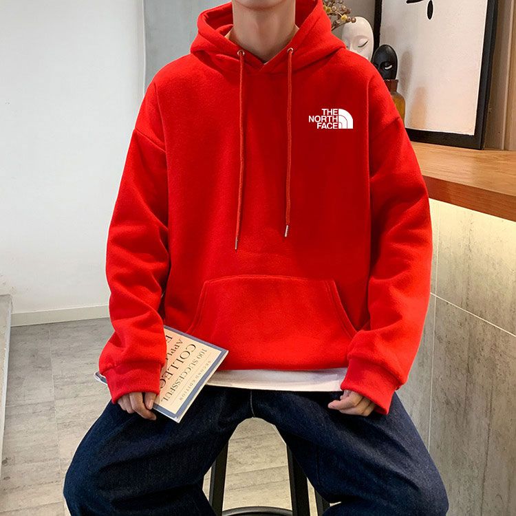 The north face on sale red hoodie