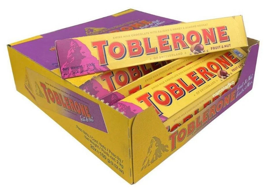 Toblerone шоколад молочный с медово миндальной нугой 100г