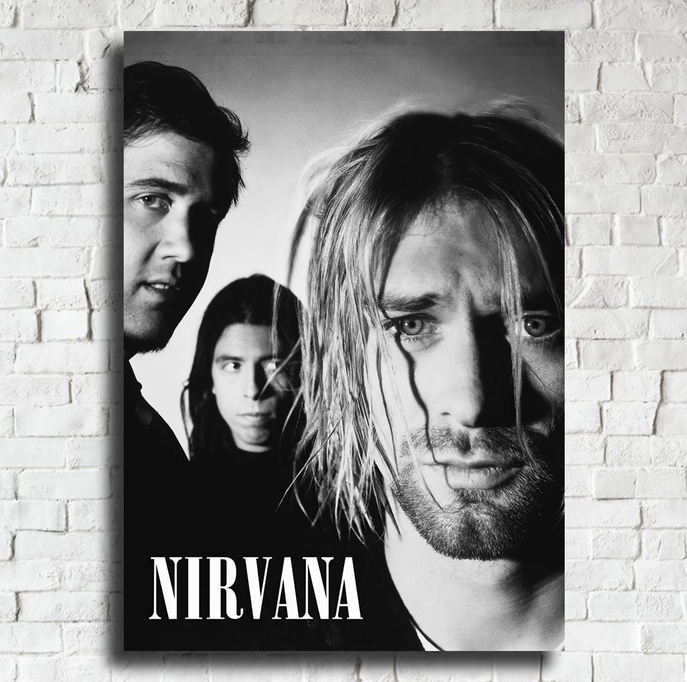 Постер Нирвана - Курт Кобейн А3, 30х40см, Плакат Nirvana - Kurt Cobain