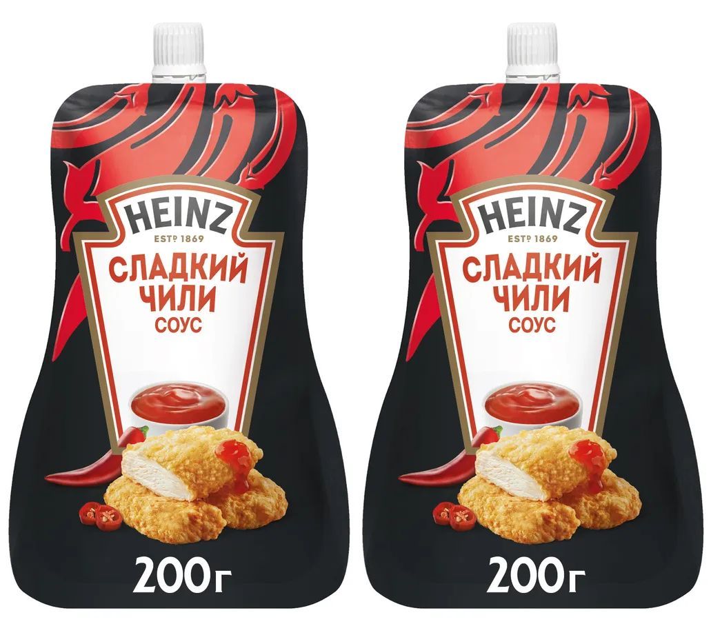 Соус Heinz Сладкий чили, 2 уп по 200 г