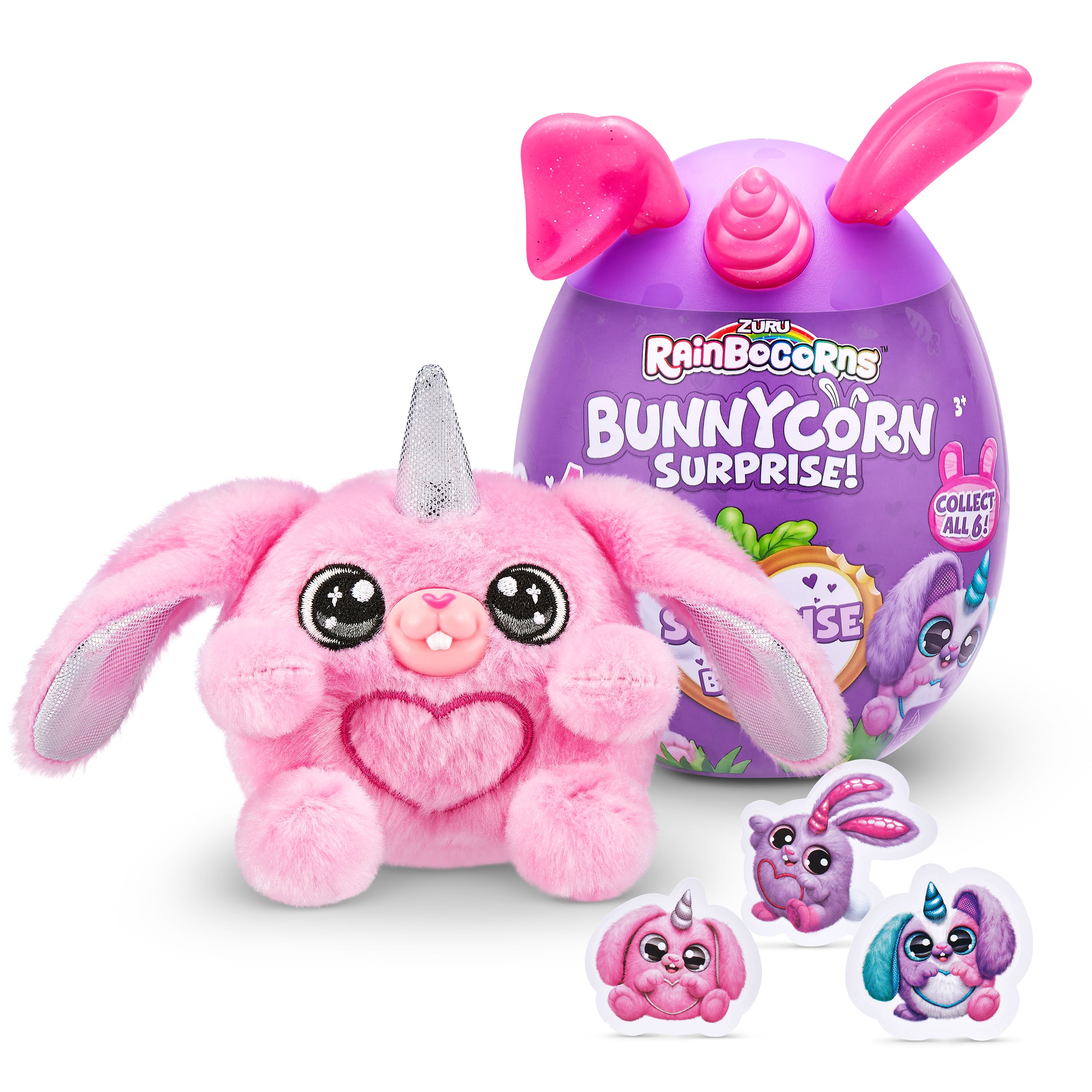 ИгровойнаборRainbocornsсюрпризвяйцеBunnycornSurpriseплюшевыйкроликинаклейкисюрприз