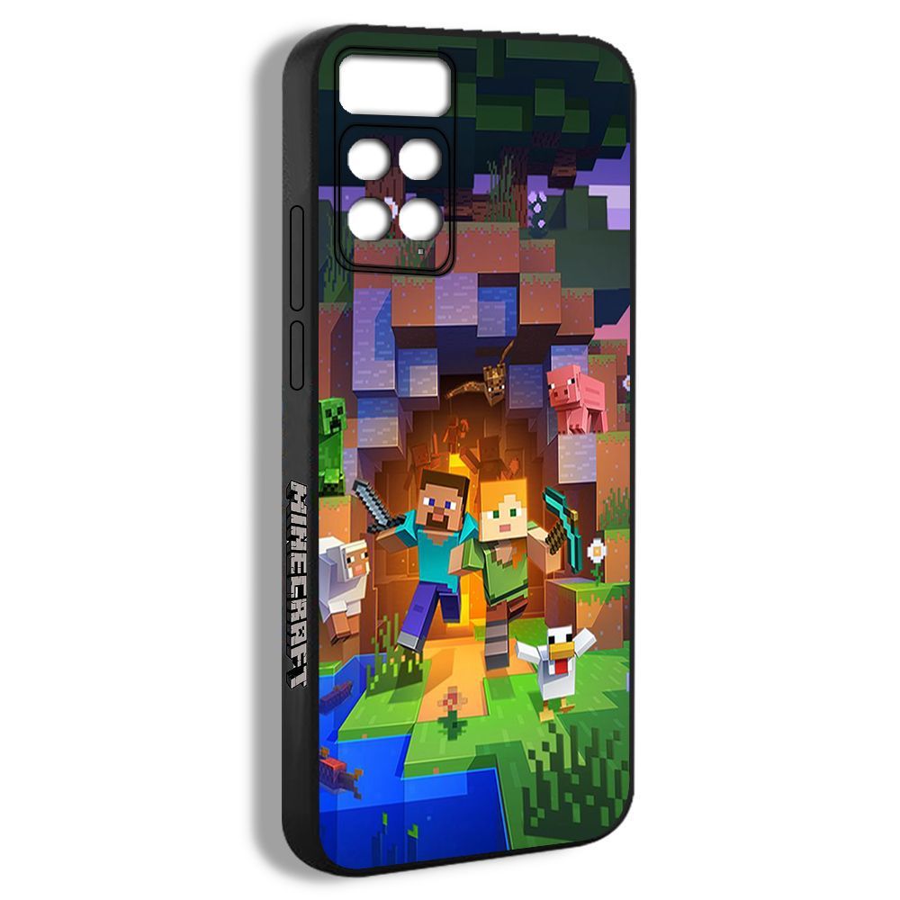 чехол для смартфона Подходит для Xiaomi Redmi Note 11 4G Minecraft ROR22 -  купить с доставкой по выгодным ценам в интернет-магазине OZON (1188670959)