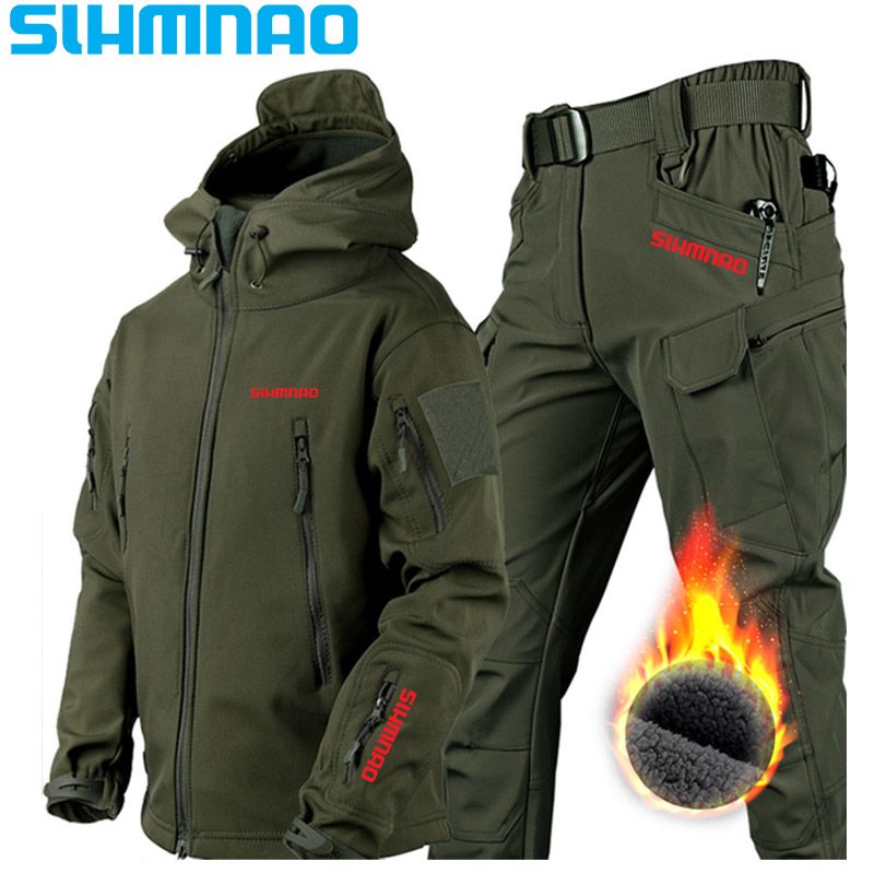 2024 SHIMANO зимняя и осенняя мужская военная тактическая куртка уличный теплый походный охотничий альпинистский рыболовный комплект