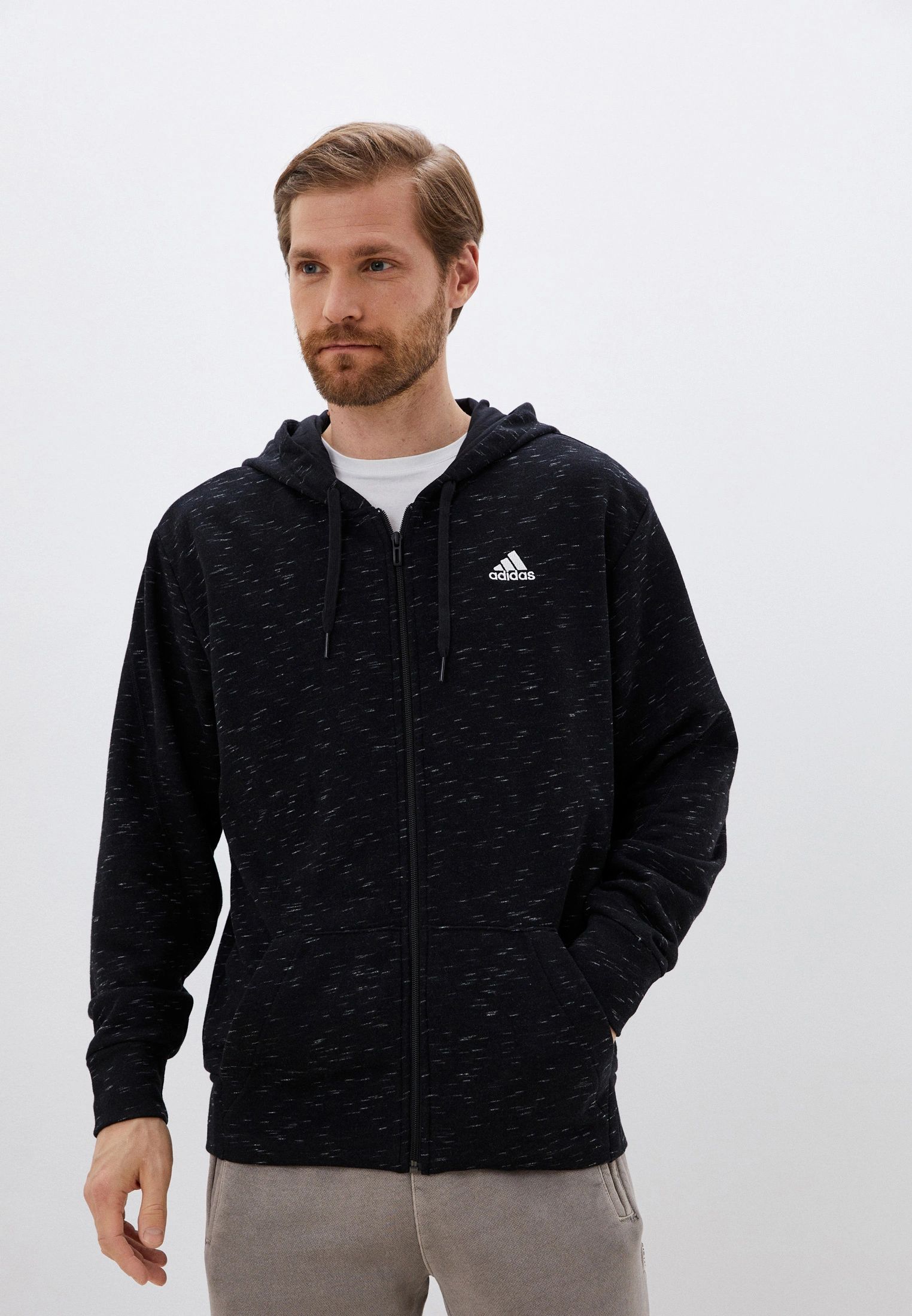 Adidas hoodie sales full zip