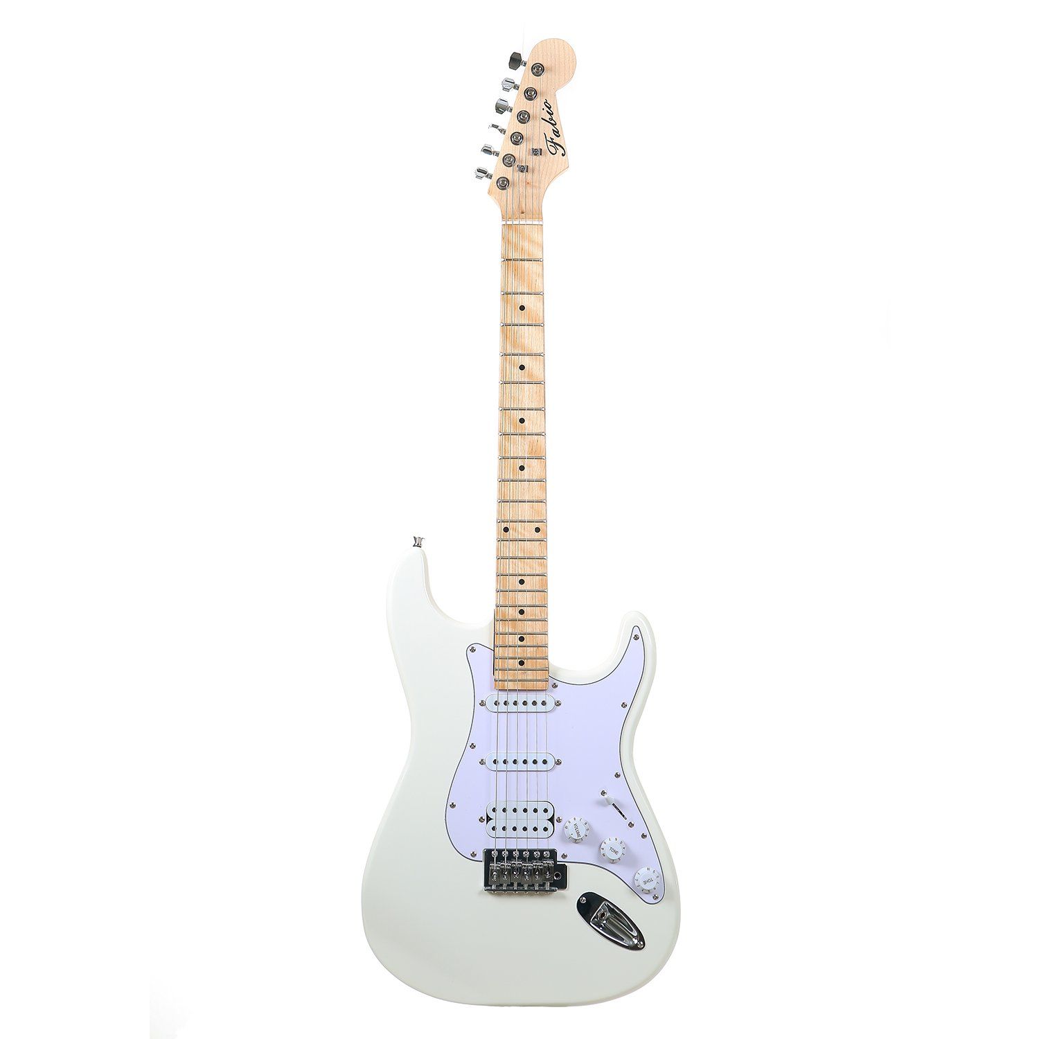 Fabio ST200 WH Электрогитара, форма Stratocaster, с чехлом