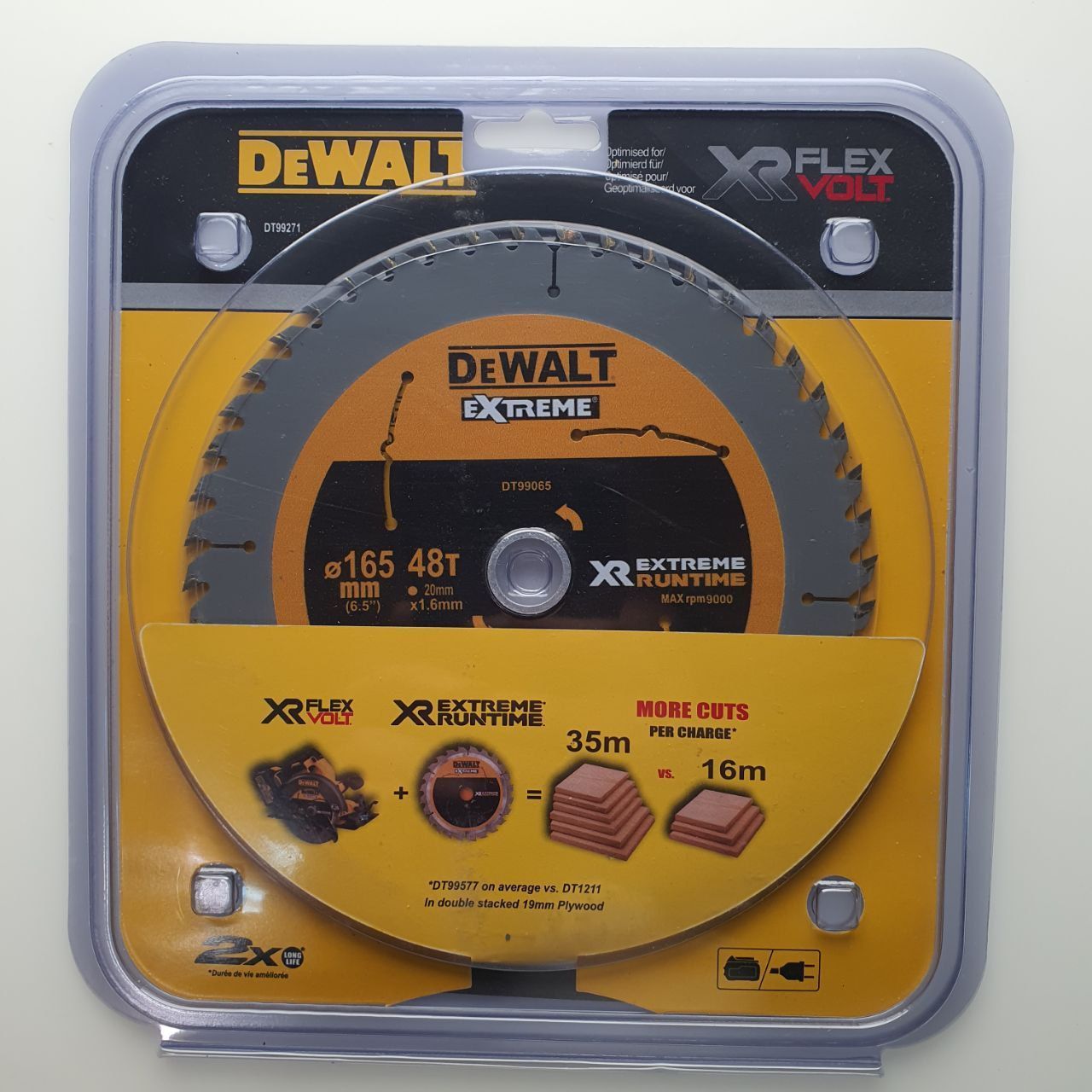 DeWalt Диск пильный 165; 48  зуб.