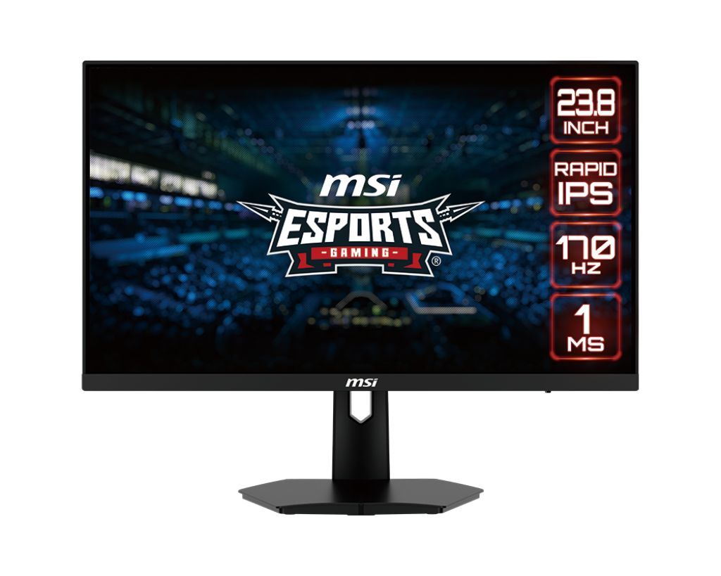 MSI 23.8" Монитор G244F, 1920x1080, 165 Гц, IPS, черный, черный