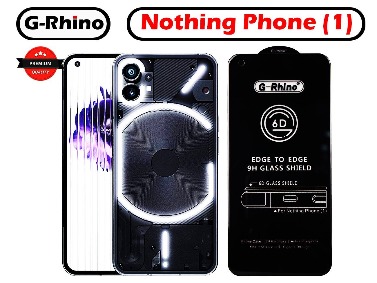 Защитное стекло G-Rhino для Nothing Phone (1) / Закаленная прозрачная  защита 9H на экран для смартфона Нафинг Фон / Противоударная бронь на  дисплей телефона Нофинг Фоун от падений - купить с доставкой