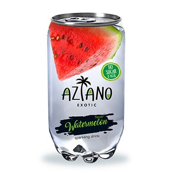 НапитокгазированныйWatermelonсовкусомарбуза,Aziano,0.35л,Россия1шт