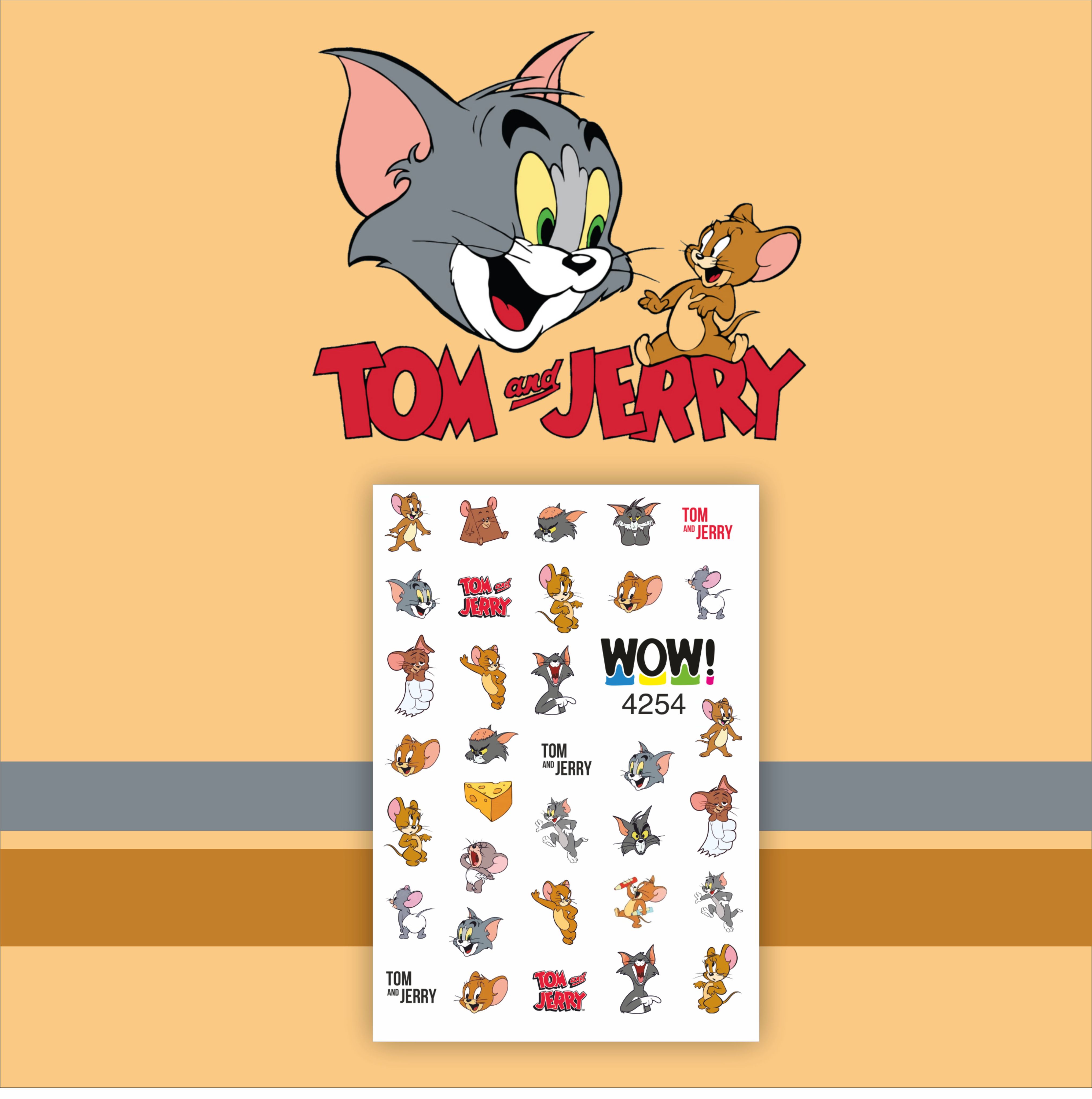 Слайдер для ногтей.Мультяшки , Том и Джерри. Tom and Jerry , дисней -  купить с доставкой по выгодным ценам в интернет-магазине OZON (344268421)