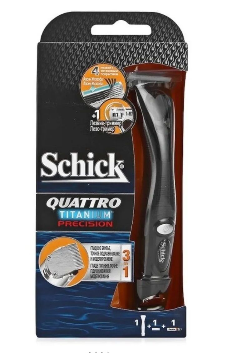 Бритвенный станок Schick Quattro Titanium Precision Freestyle с 1 сменной кассетой