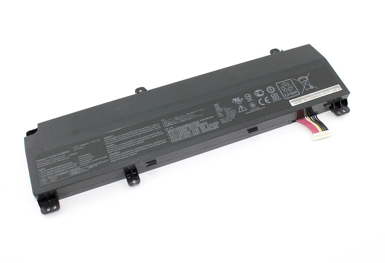 АккумуляторнаябатареядляноутбукaAsusROGStrixGL702(A42N1710)14.8V5800mAh(blackconnector)