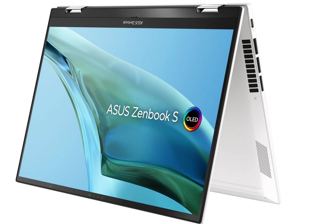 ASUSZenBookS13FlipOLEDUP5302ZA-LX364WНоутбук13,3",IntelCorei5-1240P,RAM16ГБ,SSD512ГБ,IntelIrisXeGraphics,WindowsHome,(90NB0VV2-M00F00),белый,Русскаяраскладка