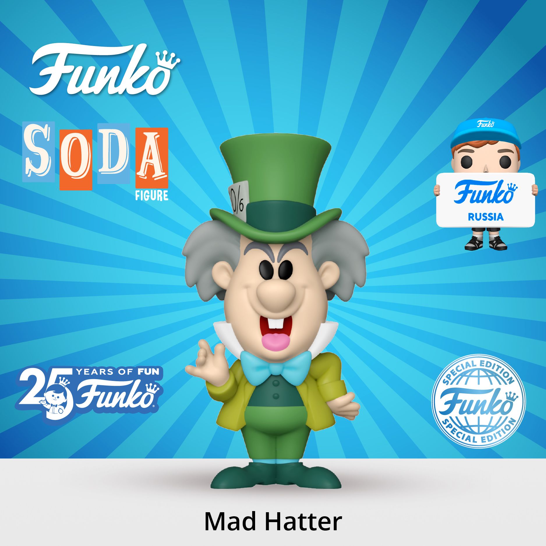 Фигурка Funko Vinyl SODA Alice in Wonderland Mad Hatter W/(MT) Chase/ Фанко  ПОП специальной серии Винил Сода, упаковка в виде банки с содовой - купить  с доставкой по выгодным ценам в интернет-магазине