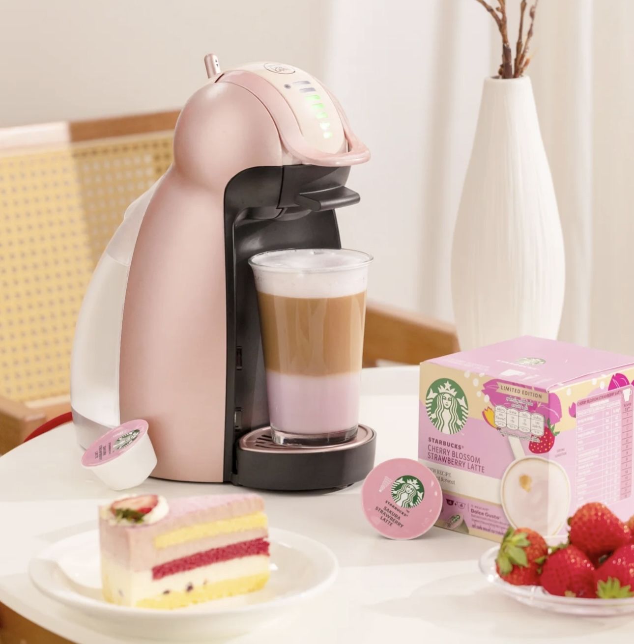Strawberry Dolce Gusto Pink Sakura Strawberry Latte Dolce Gusto