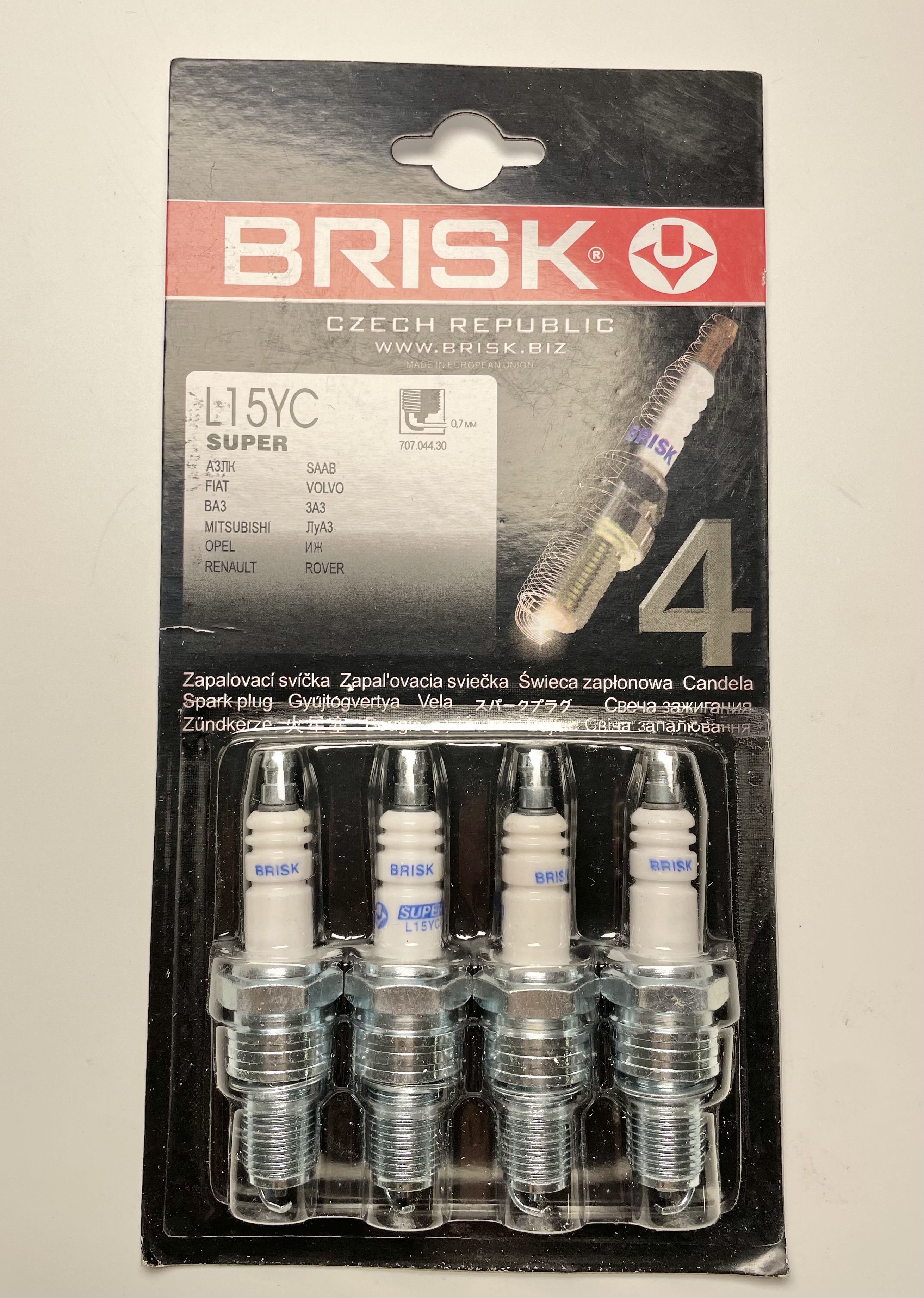 Комплект свечей зажигания BRISK Super L15YC