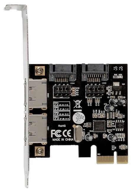 Контроллер Exegate EX283707RUS EXE-501 PCI-E 2.0, SATA3 6Gb/s, 2 int+2 ext (OEM)