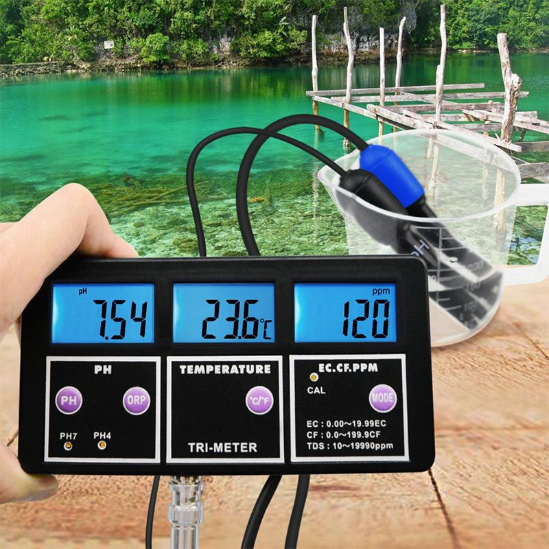 Датчик качества воды. Цифровой тестер PH ORP EC TDS 6 В 1,. Измеритель ppm воды. Высокоточный PH/ORP/on измеритель. Тестер для воды в бассейне.