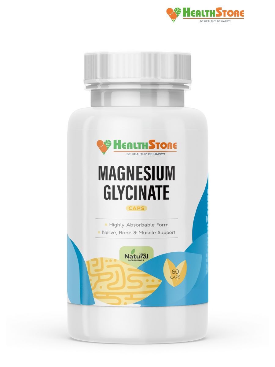 HealthStore Magnesium Glycinate 60 капсул Магний глицинат 400мг